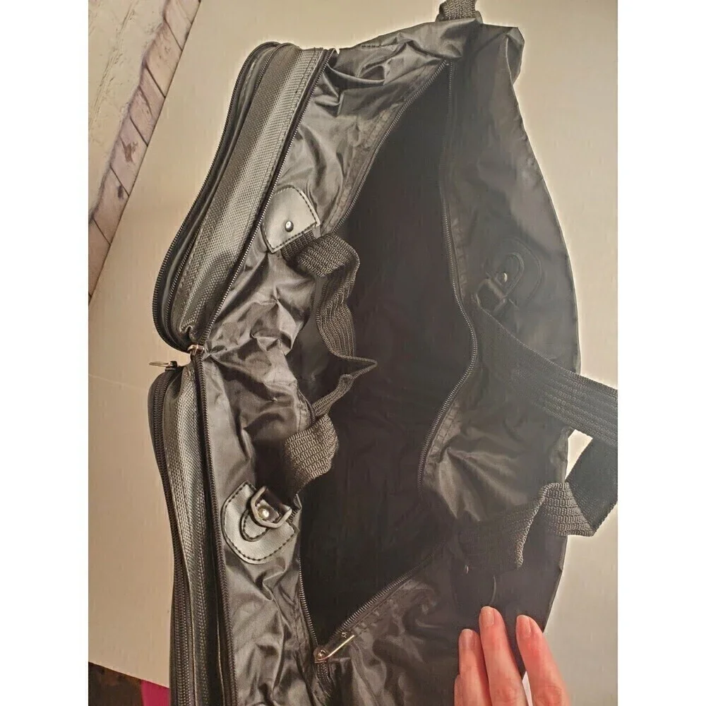 SAMSONITE Canvas Expandable Bag Arm Strap Unfolds To Suitcase Purse Travel Bag